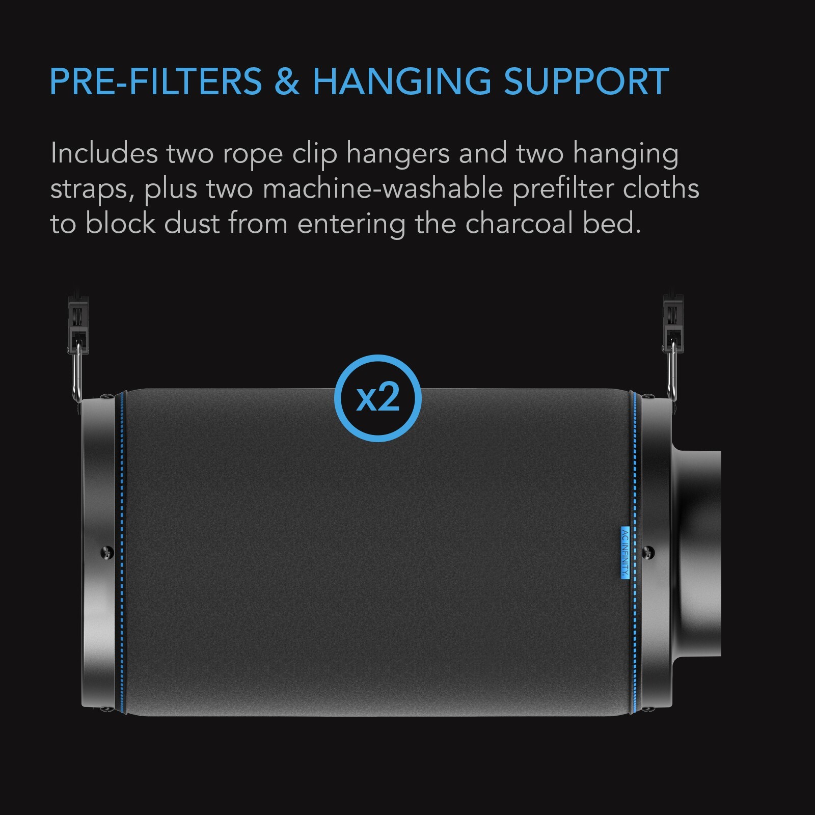 Air Carbon Filter 6″, Australian Charcoal, Odor Control, Hydroponics, Grow Rooms