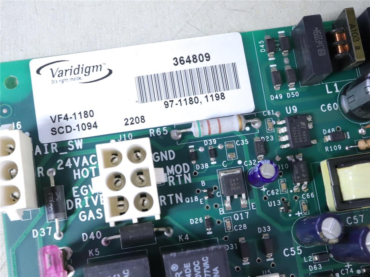 York Luxaire VARIDIGM 364809 Control Circuit Board SCD-1096 VF4-1180