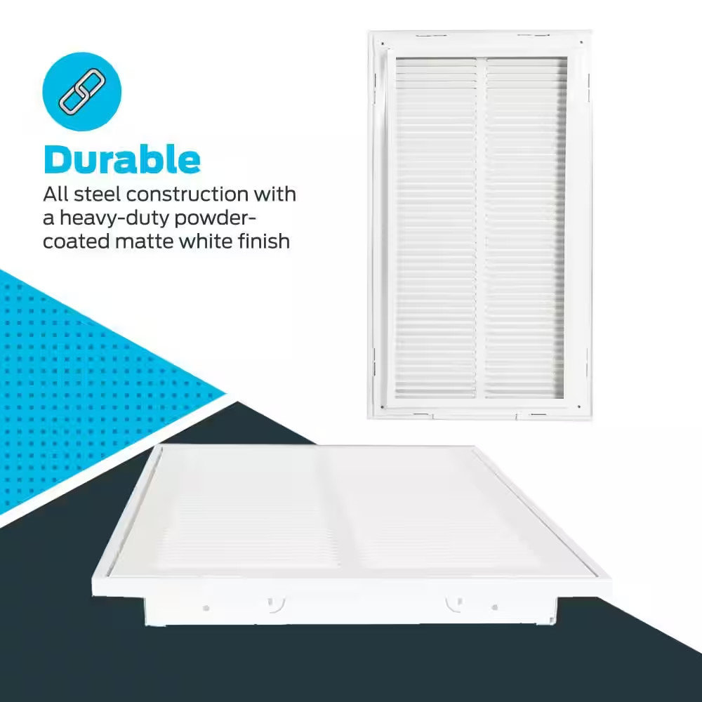 12 In. X 24 In. Steel Return Filter Grille