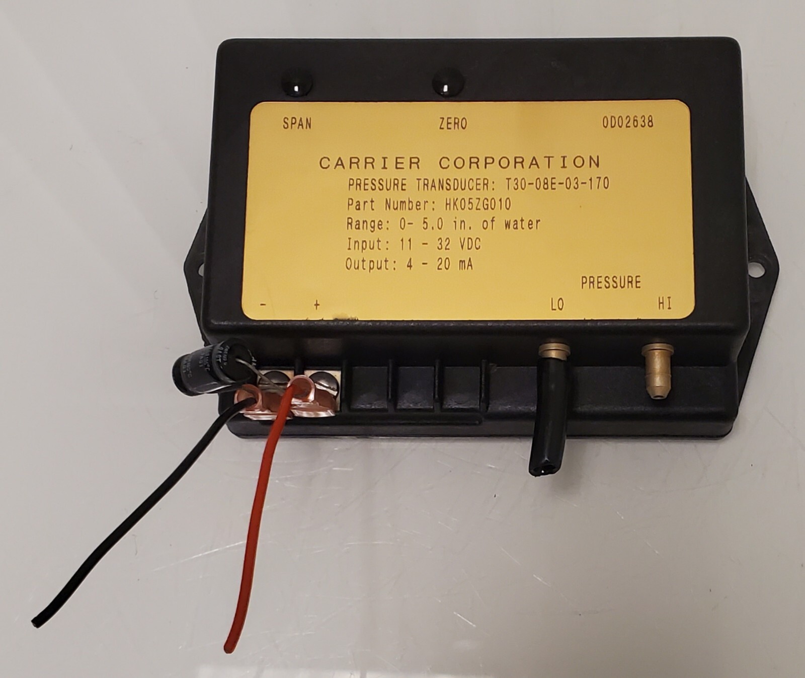 HK05ZG010 T30-08E-03-170 control Pressure Transducer Carrier Corporation