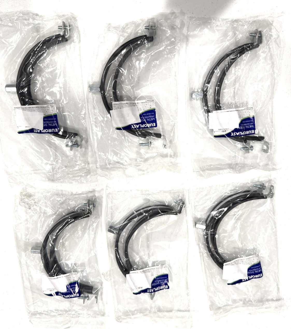 HVAC OV 6 Inch Duct Clamp Galvanized Steel Pipe Hanger w/ Rubber Sleeve