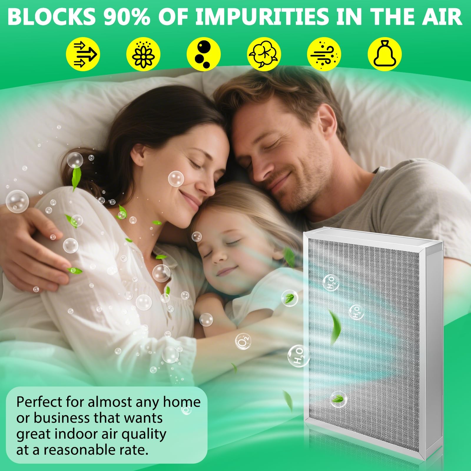 Yphsf 16X25X1 Air Filter Merv-8 Rated Electrostatic Filter 1 Pack. Furnace