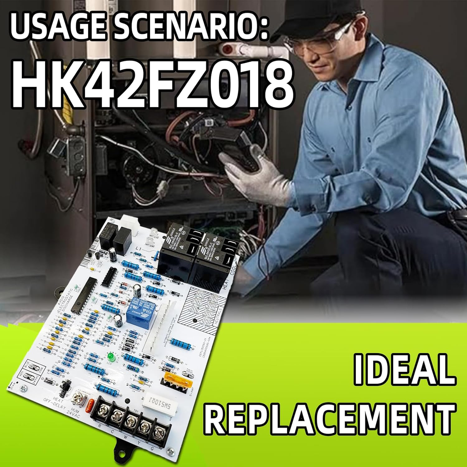HK42FZ018 Furnace Control Board Replacement for Carrier Bryant Payne CEPL130590-