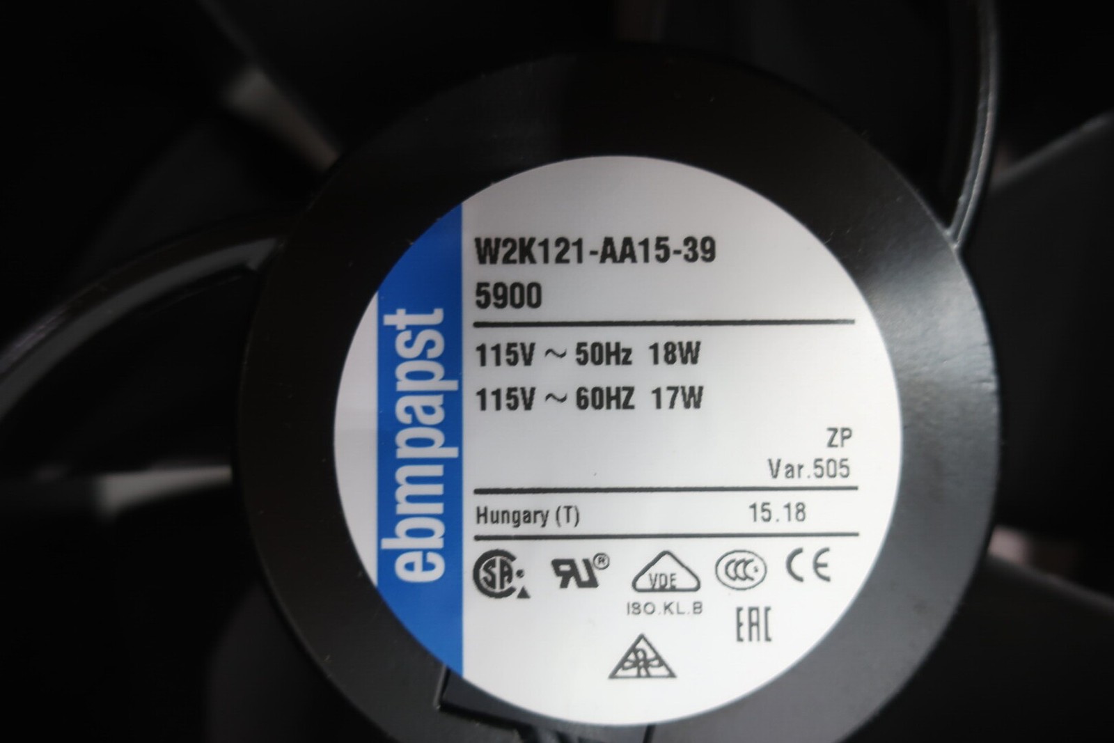 Ebmpapst W2K121-AA15-39 Fan 5in 115v-ac
