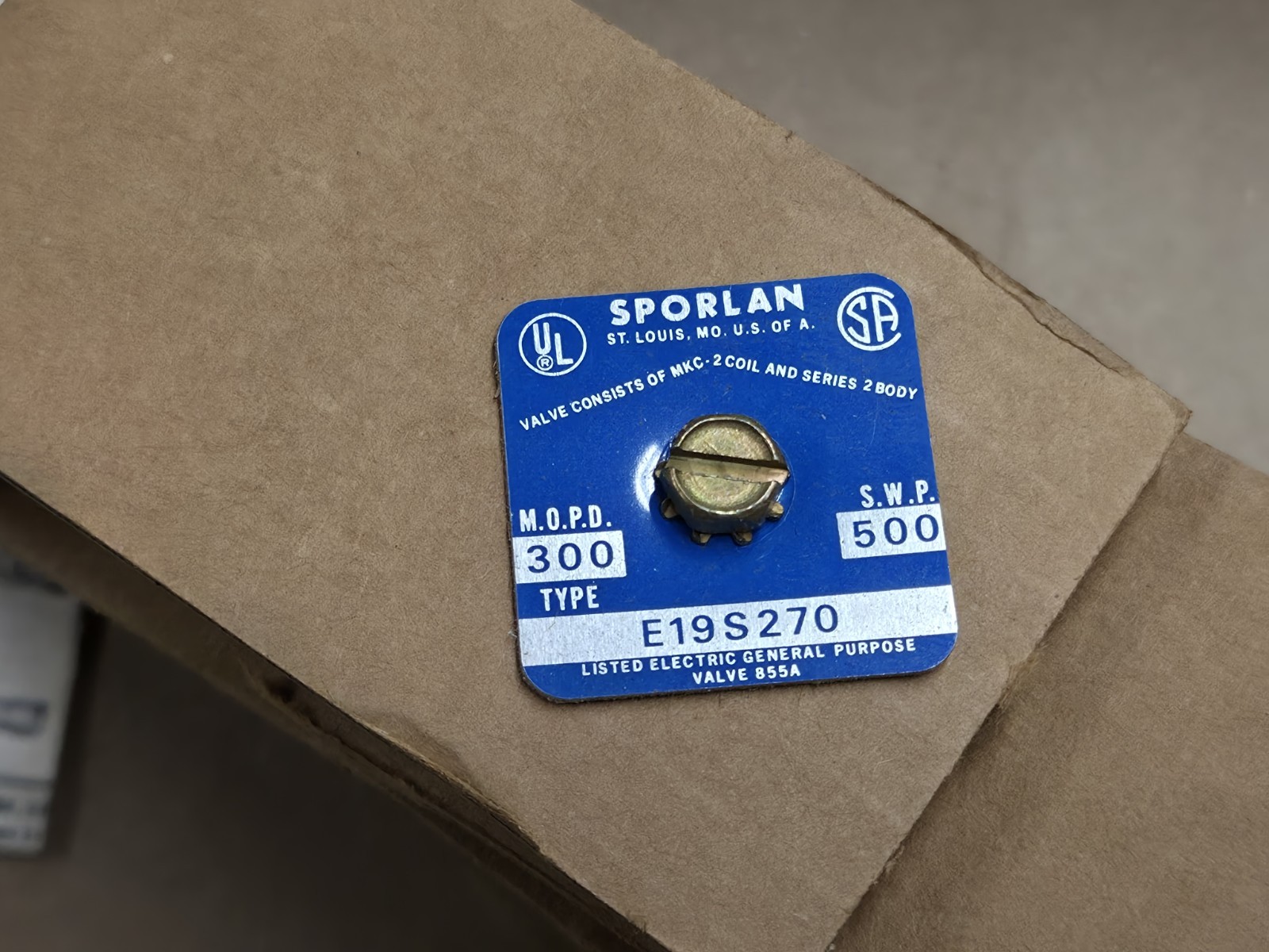Sporlan E19S270 Solenoid Valve Less Coil 7/8″ ODF Solder