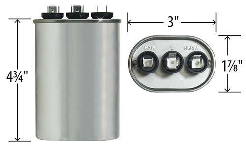 Capcom Capacitor Oval 30/5 uf MFD 440 volt Replaces GE Genteq Z97F9681 97F9681