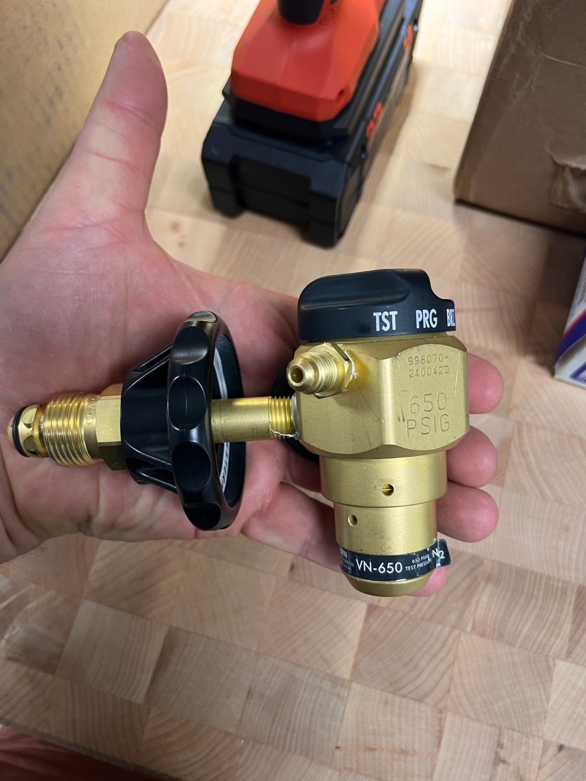 Western Enterprises VN-650 Flowmeter Nitrogen Purging Regulator w/650 PSI Test