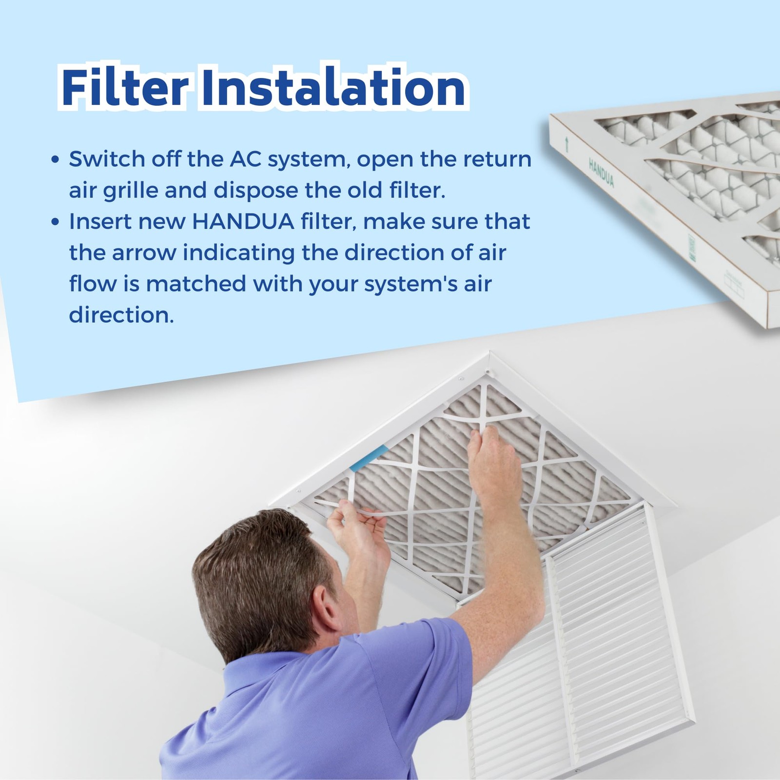 Handua 16X25X1 Air Filter Merv 11 Plated Furnace Ac Air Replacement Filter 4