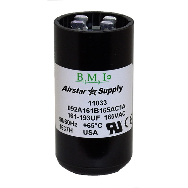 BMI Start Capacitor 161-193 uF 165VAC 60Hz Replaces True 802115 85PS165C96