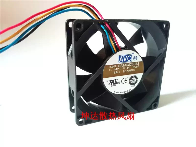 AVC DATA0825B8S 8025 48V 0.20A 8CM 4-wire cooling fan