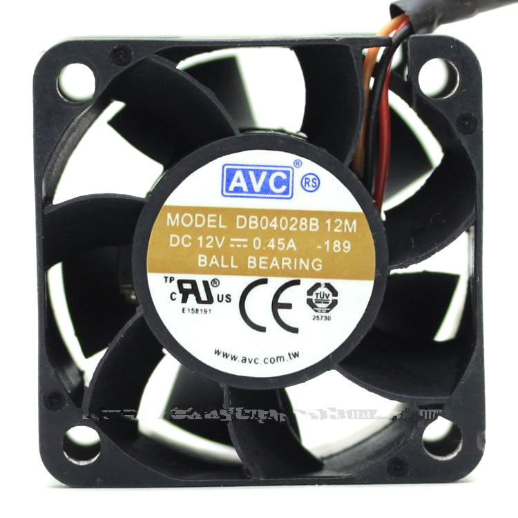 1 PCS AVC Fan DB04028B12M DC 12V 0.45A 3Pin 40*40*28mm cooling fan