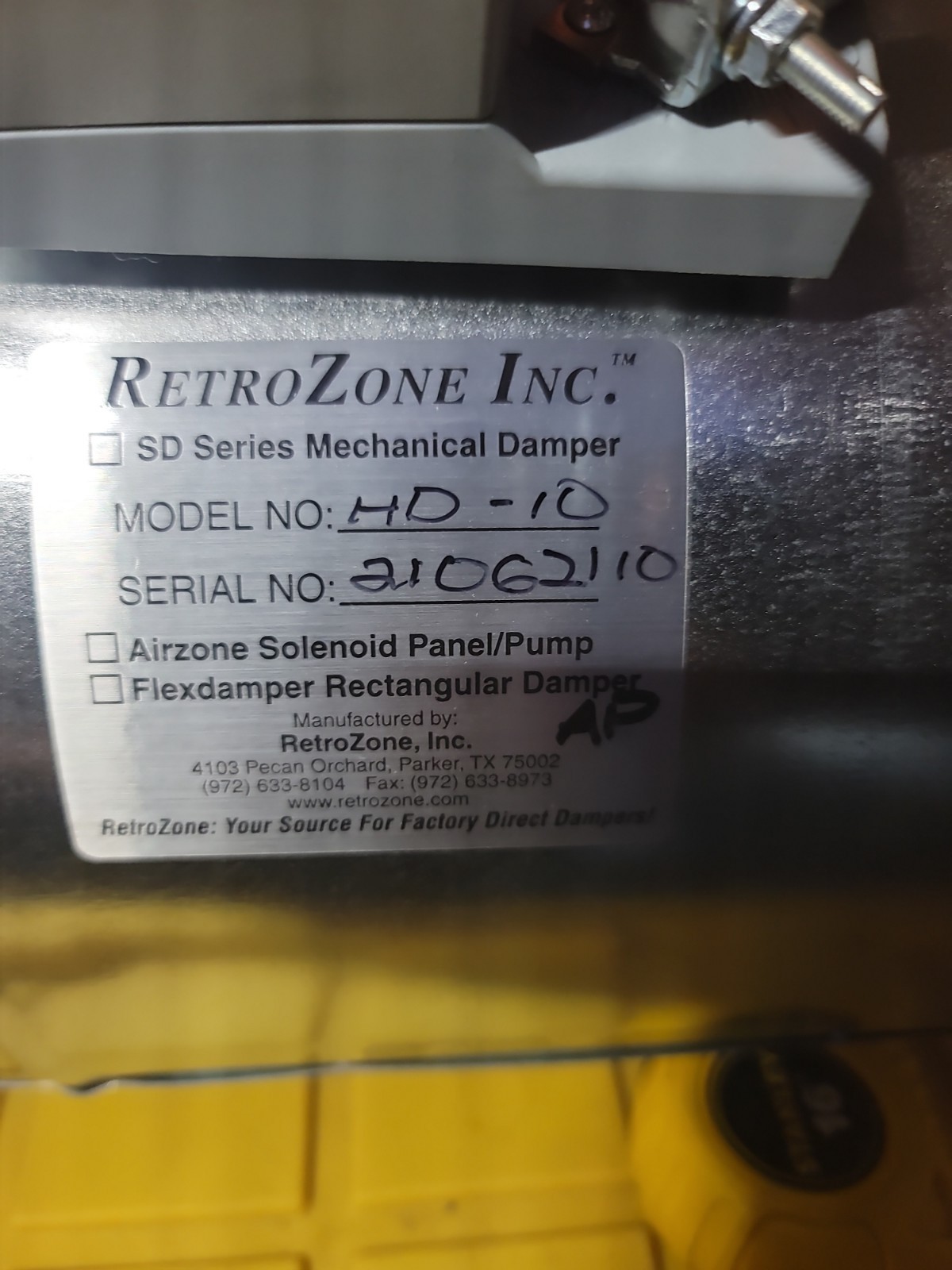 RetroZone™ SD 10″ Round Damper – Power Open/Close Belimo HD-10