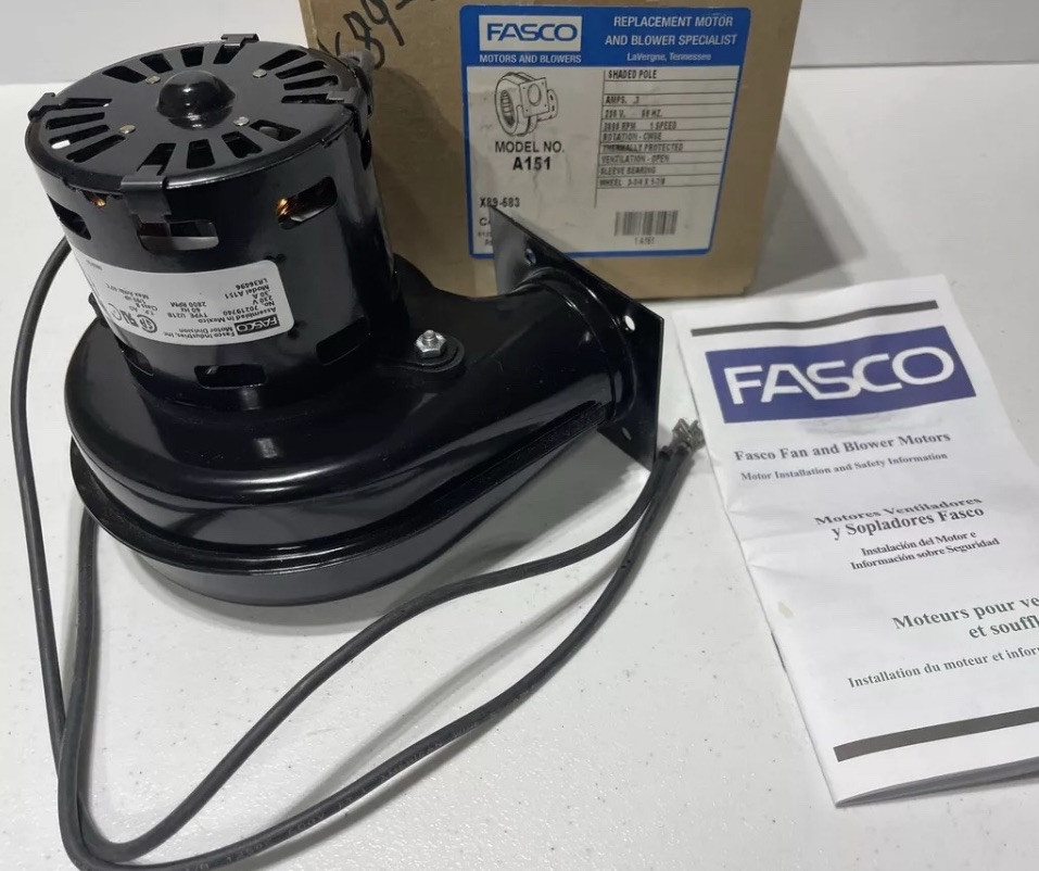 Fasco A151 Furnace Inducer Motor Blower 230V 2800RPM CWSE Wheel 3-3/4×1-7/8 1Spd