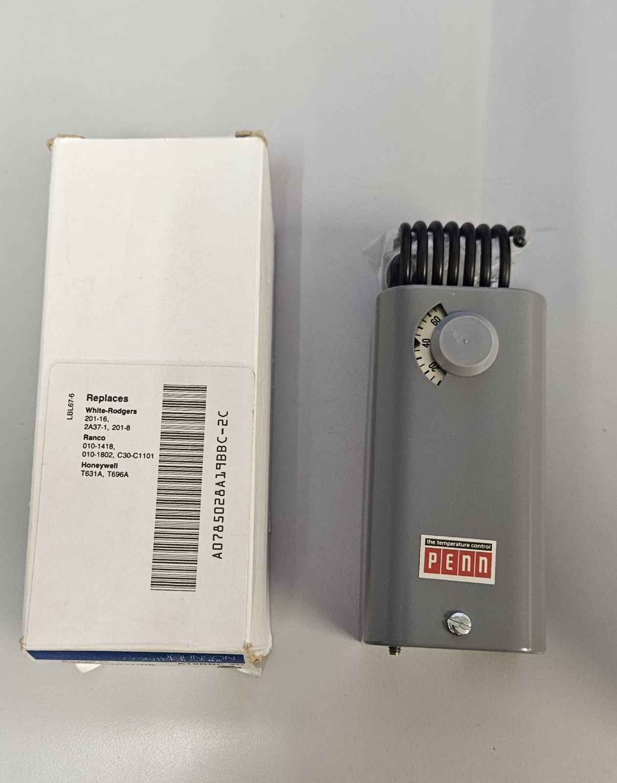 JOHNSON CONTROLS A19BBC-2C TEMPERATURE CONTROL, CONVERTIBLE ADJUSTMENT 30/100DEG