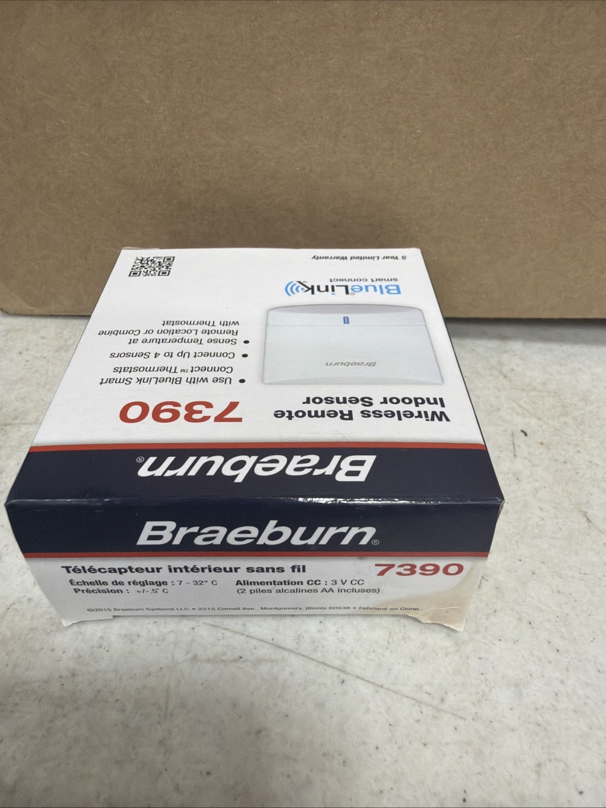 Braeburn 7390 Indoor Wireless Sensor for 7500 and 7320 Thermostats