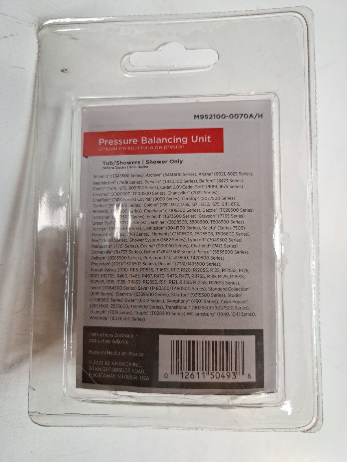 American Standard Pressure Balancing Unit, M952100-0070A/H