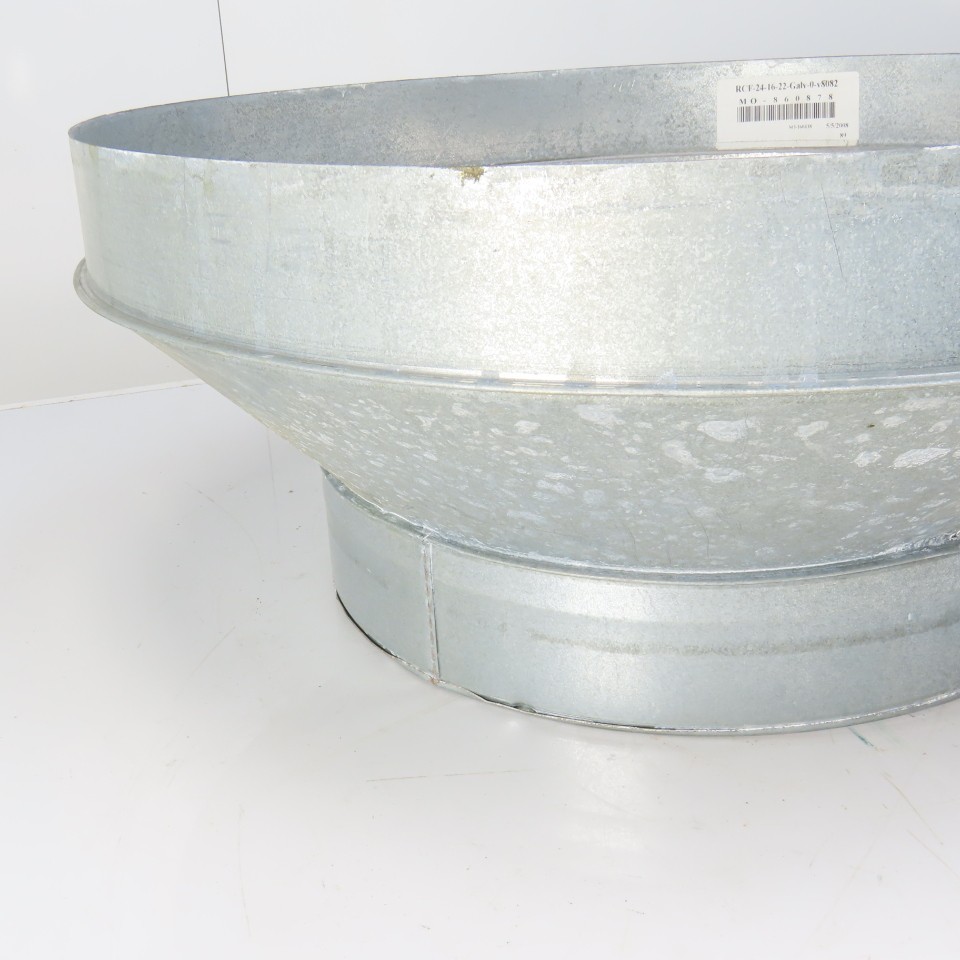 24″ x 16″ Galvanized Steel Spiral Duct 22 Gauge Increaser/Reducer