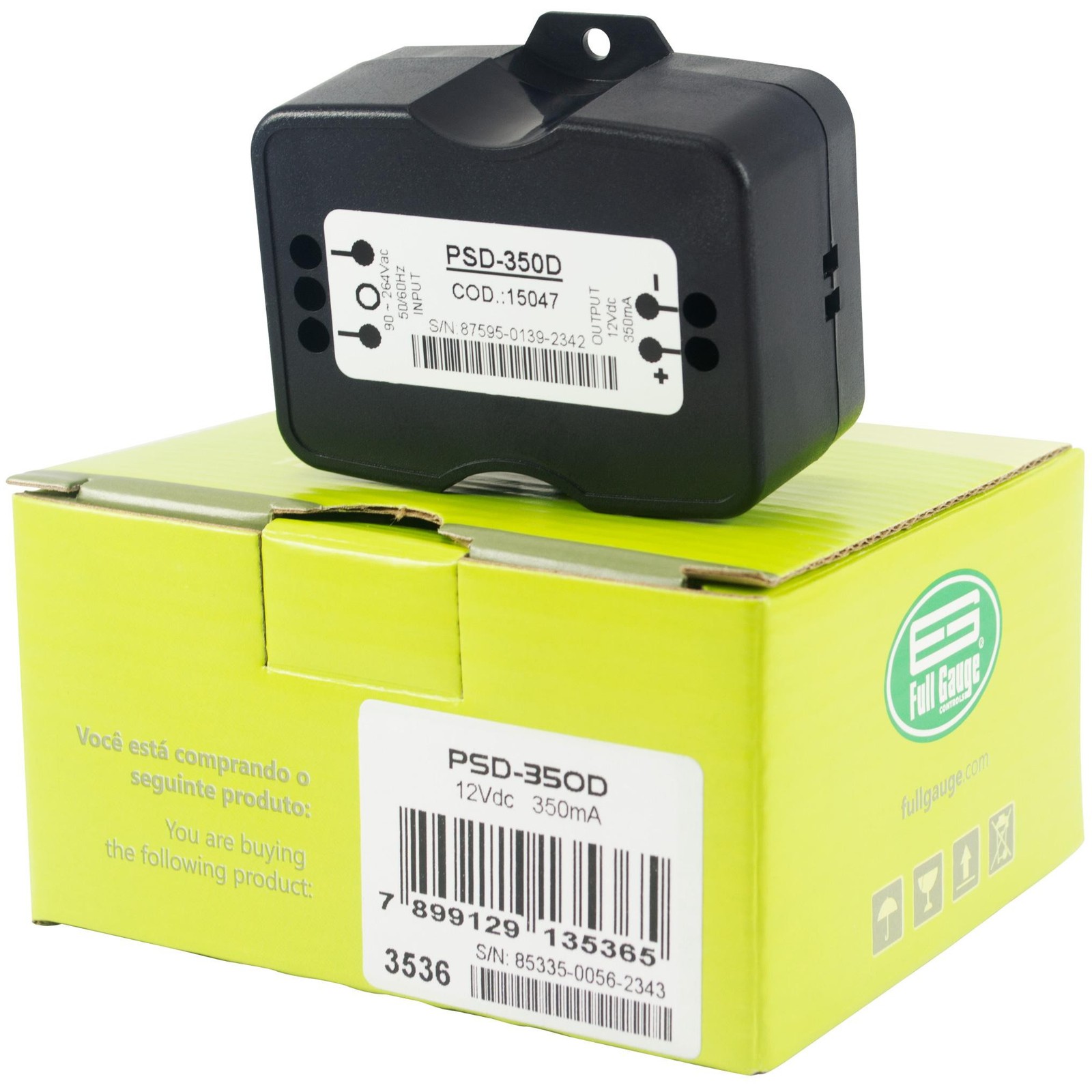 Full Gauge PSD-350D External Power Supply transformer 90-264V AC 50/60 Hz to 12