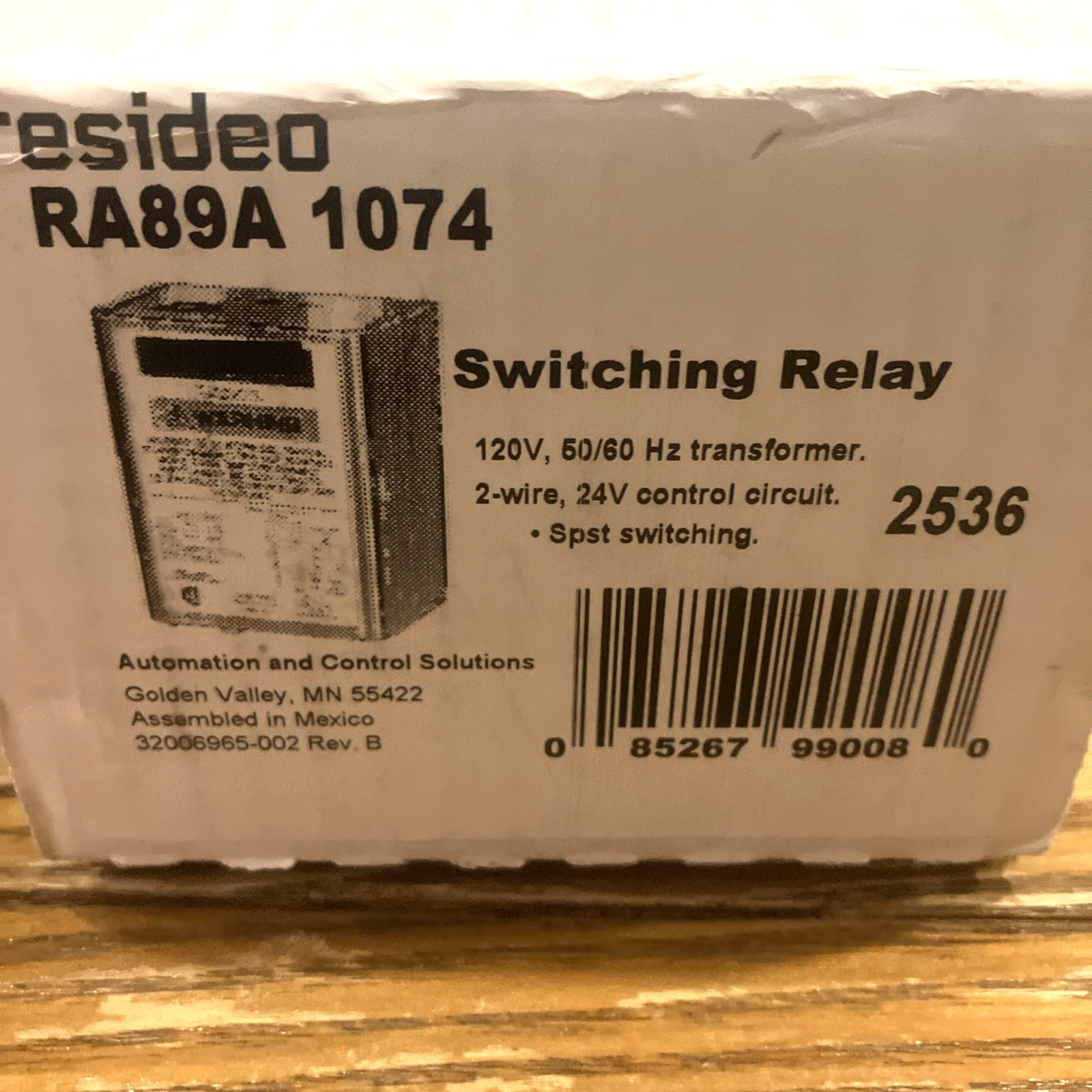 Honeywell RA89A1074, 24 V Switching Relay Control Circuit | 120V | Free Ship!
