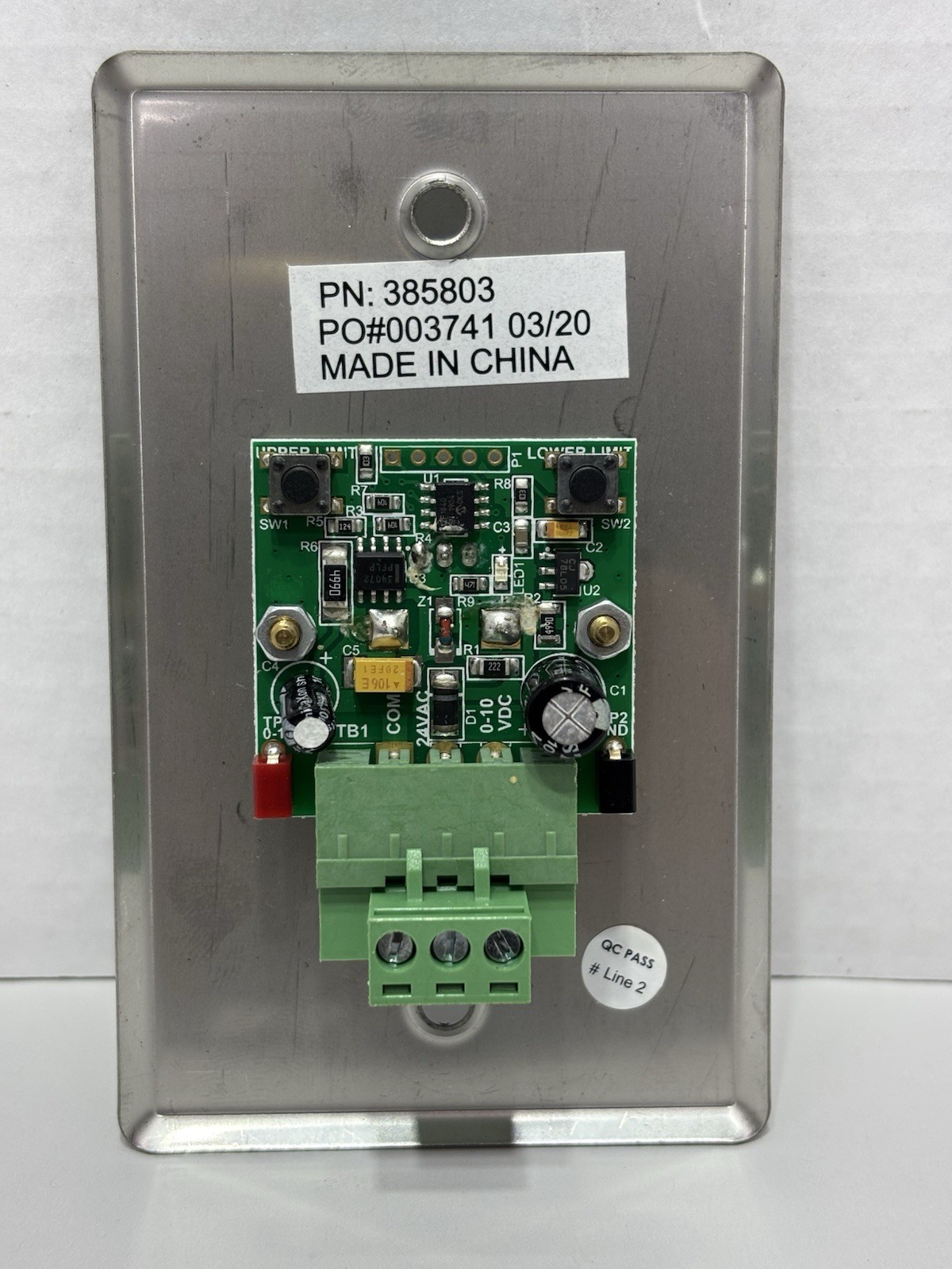 ACCUREX 385803 Vari-Green Remote Control with 0-10 Dial Stainless Plate + Screws