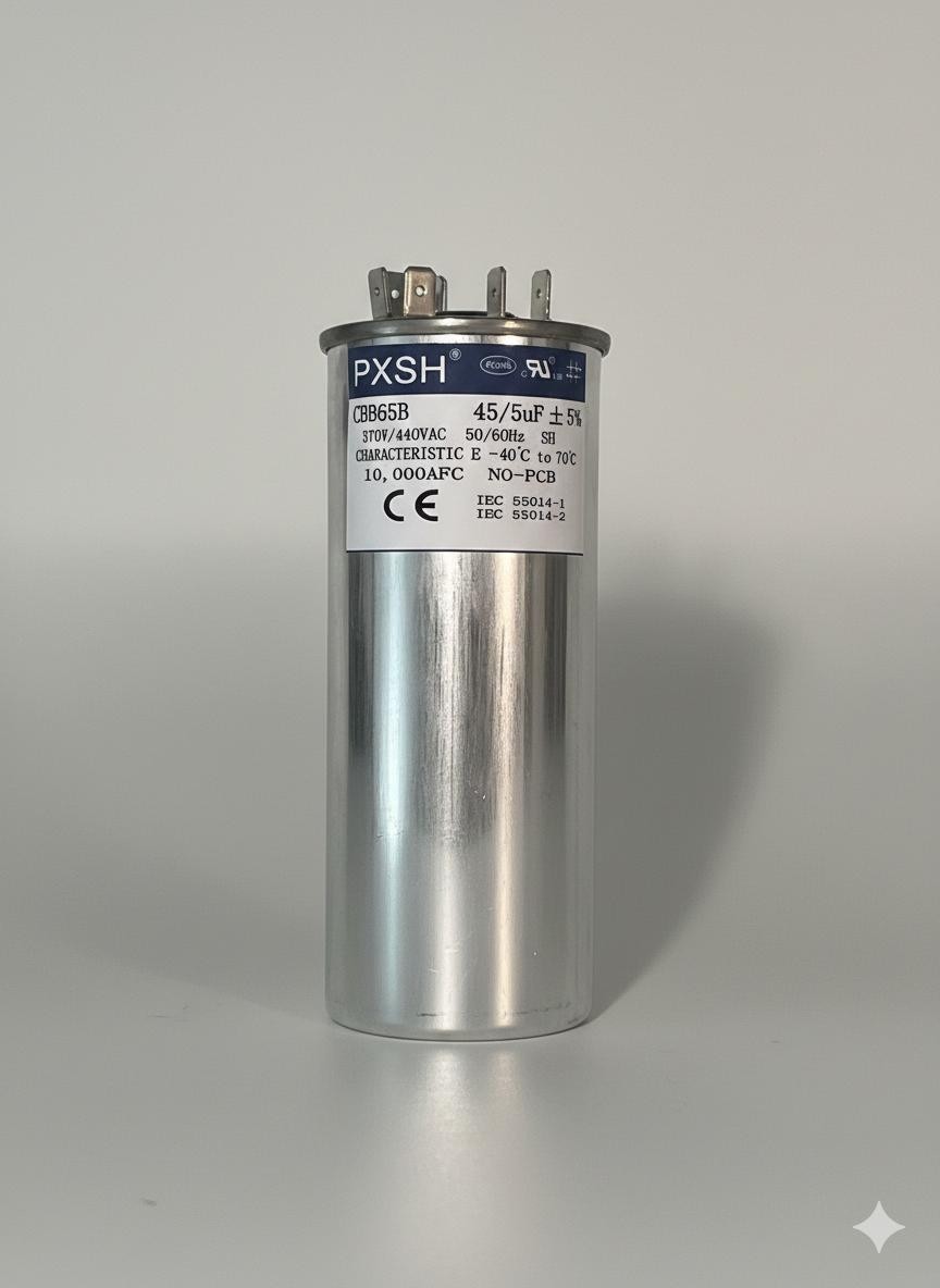 Ac Capacitor 45/5 uF 370 or 440 VAC Dual Run Capacitor AC 45+5 MFD