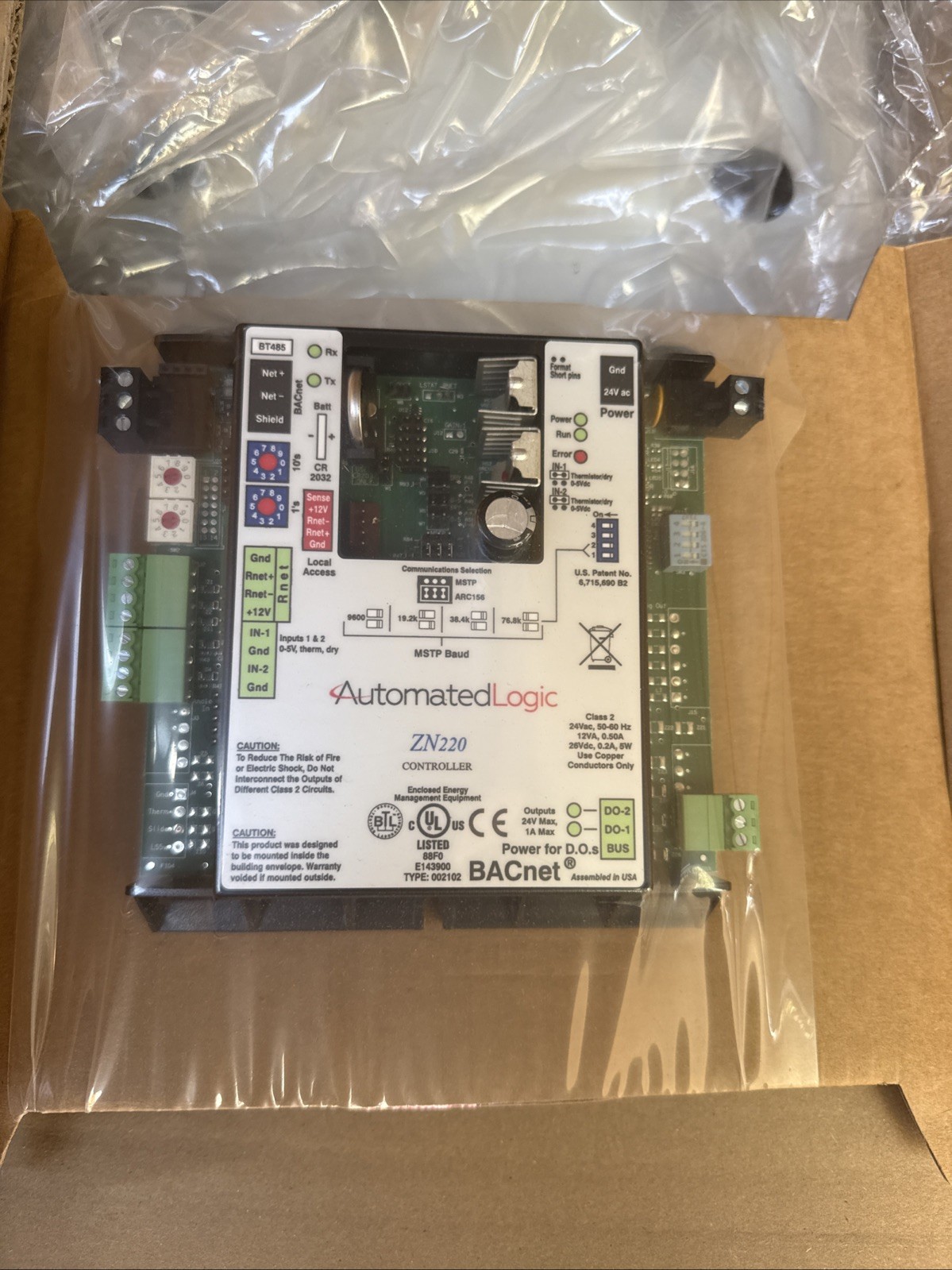 Automated Logic ZN220 Zone Board Controller Programmable ARCNet/BACnet