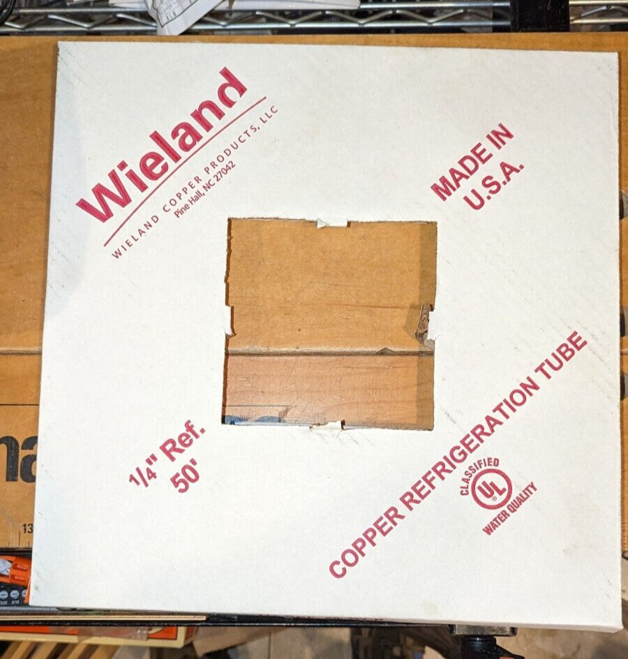 Wieland Copper Products @45′ of 1/4″ Copper Refrigeration Tubing