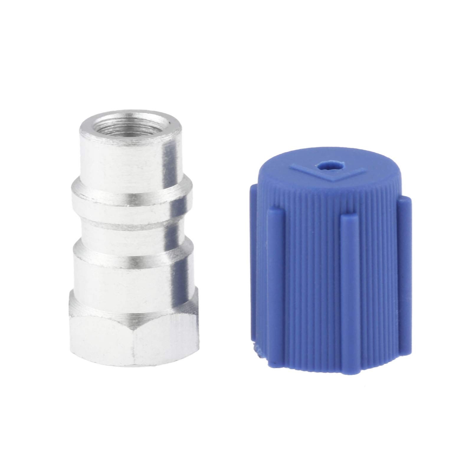 R-12 To R-134a Retrofit Valve 7/16 Low Side Port Adapter with Blue 1/4 inch