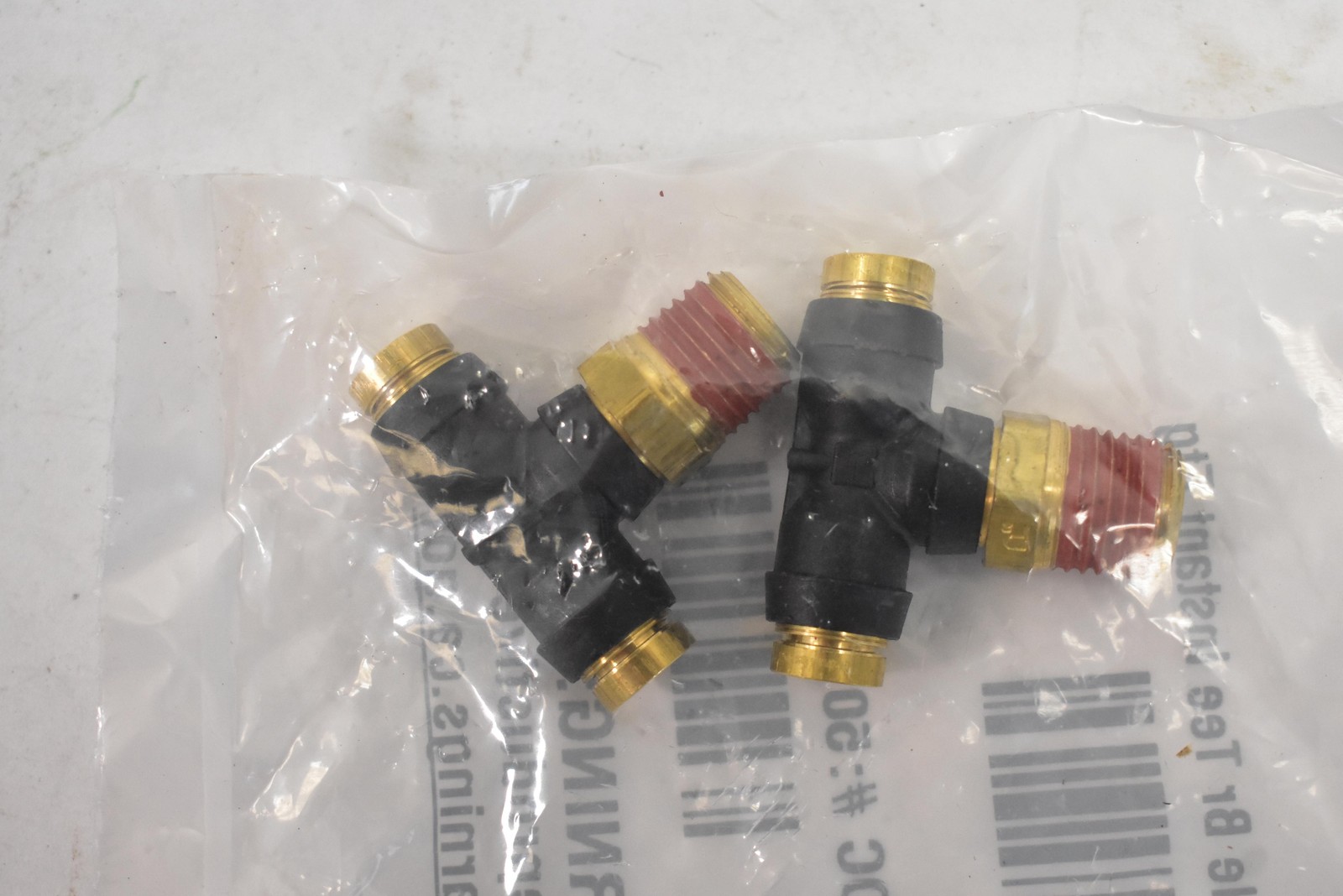 6 Lawson Products 91804 1/4 In Male Adapter 1/4X1/4 Tee Brass Black HVAC Fitting