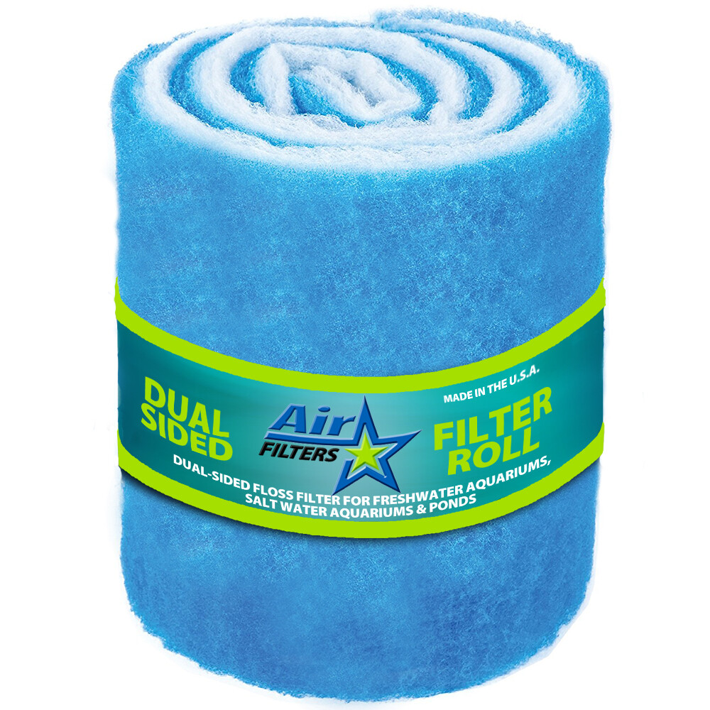 HVAC/Air Filter Media Roll Blue/White MERV6 Polyester Media 1″ x 25″ x 6′