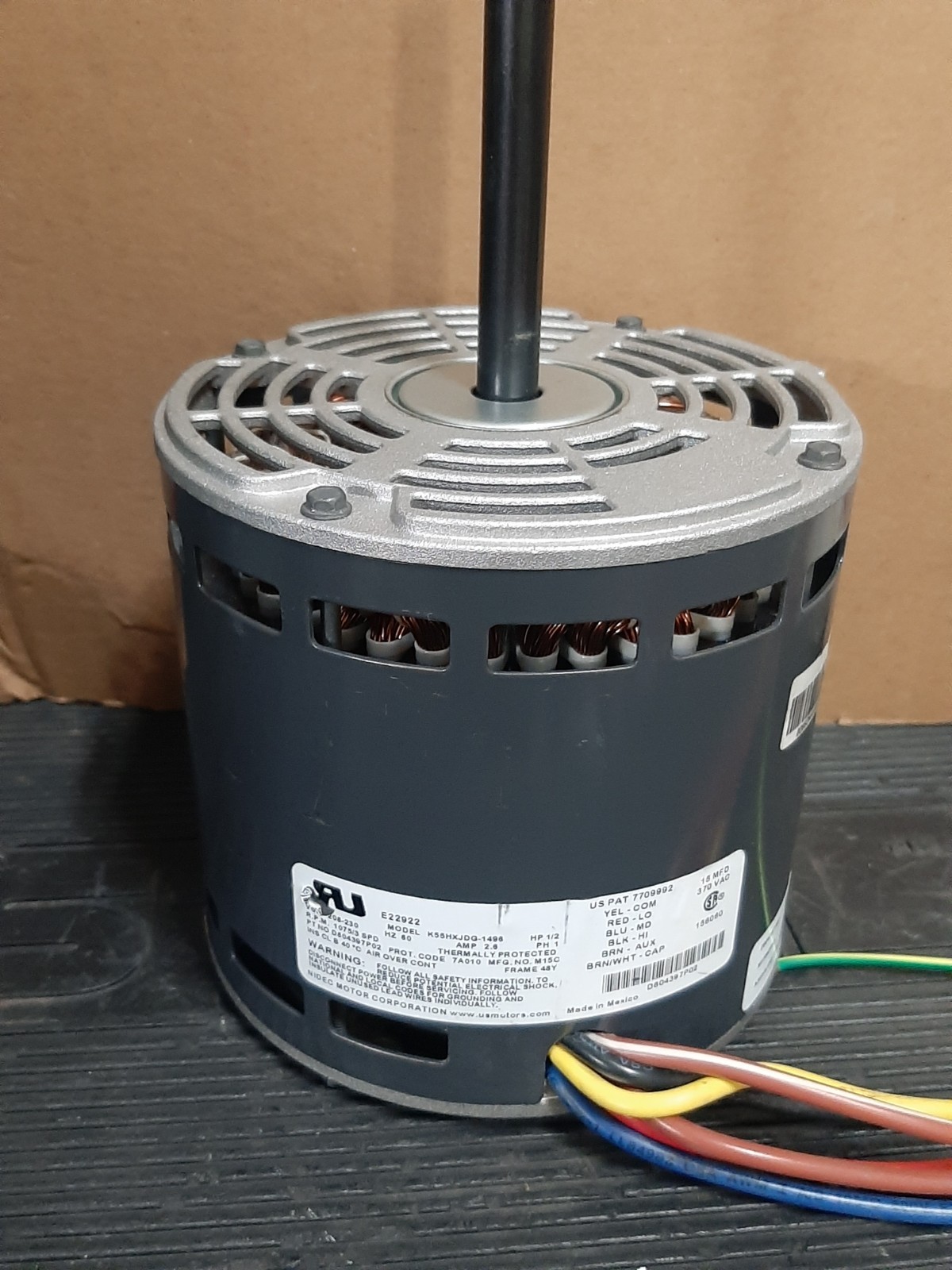 Nidec Motor K55HXJDG-1496 Blower Motor 1/2hp 208v-230v FAST SHIPPING! ! !