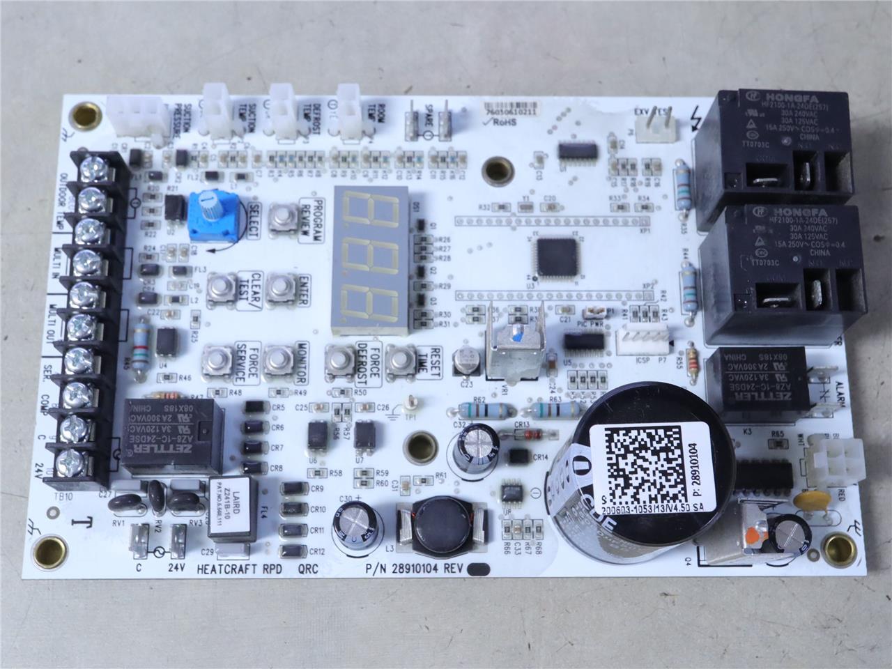 Heatcraft 28910104 Freezer Chiller Control Circuit Board