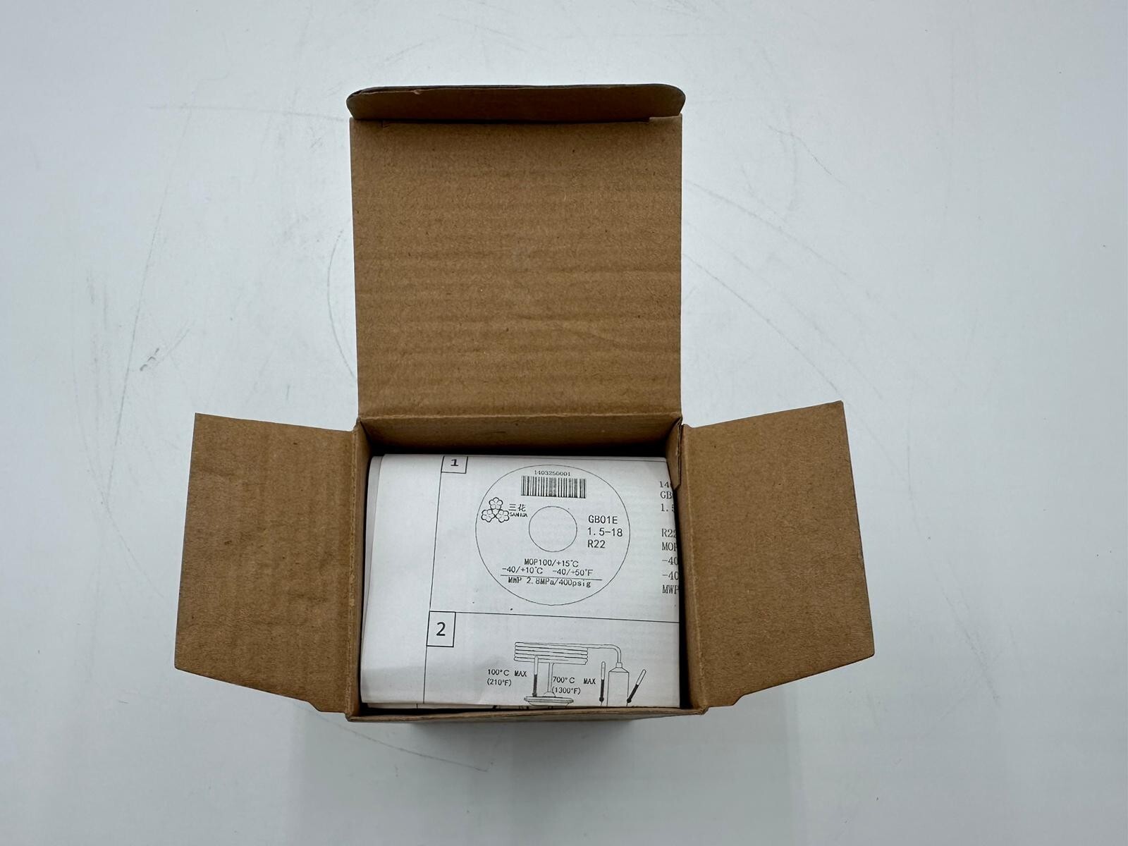 R134a Thermostatic Expansion Valve Sanhua In 1/4 Out 1/4 Solder 32023-1 RFG B04