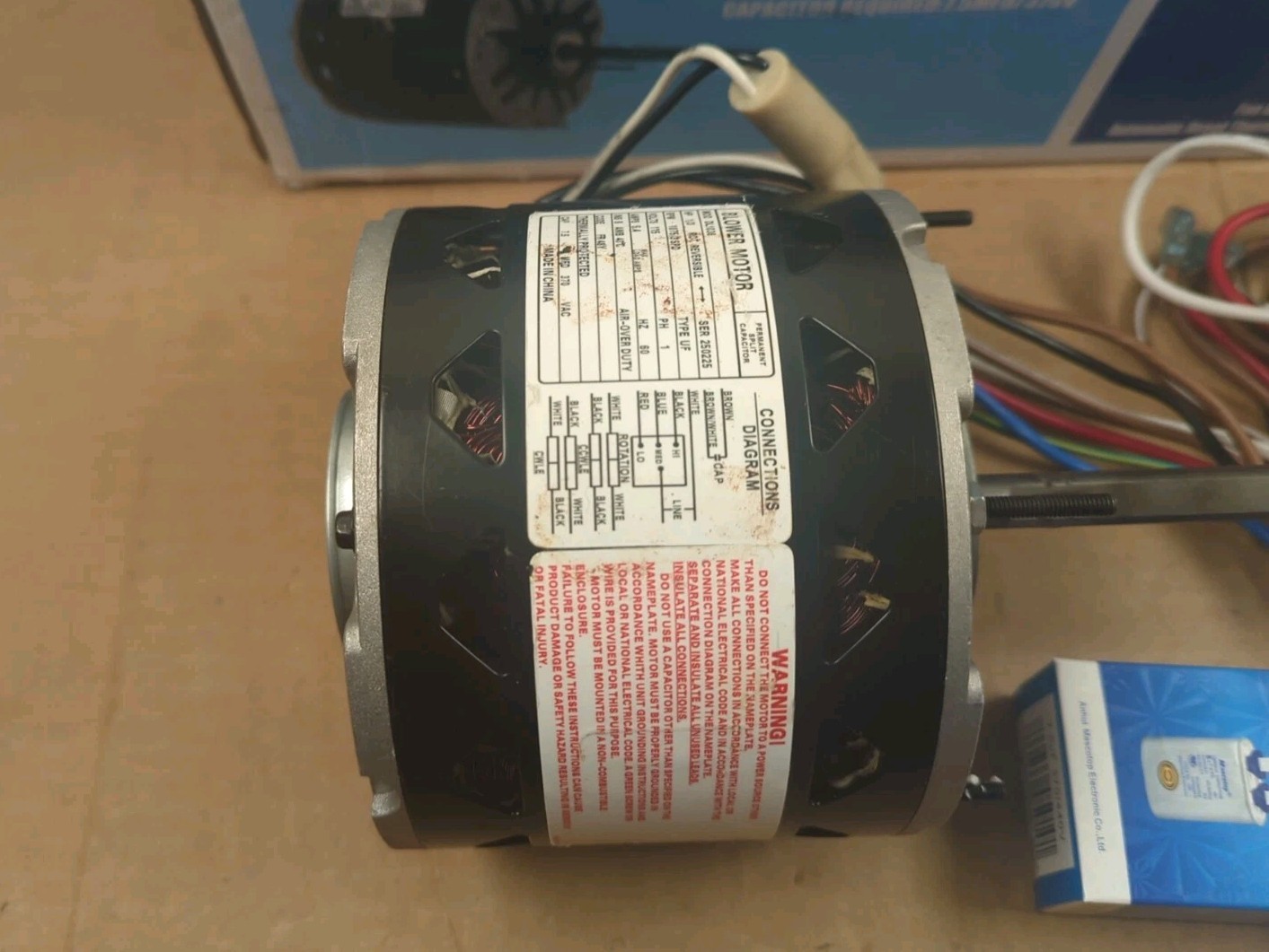 DL1036 Blower Motor 1/3 HP 1075 RPM 3-Speed 115V 4.9A 48 Frame Sleeve Bearing