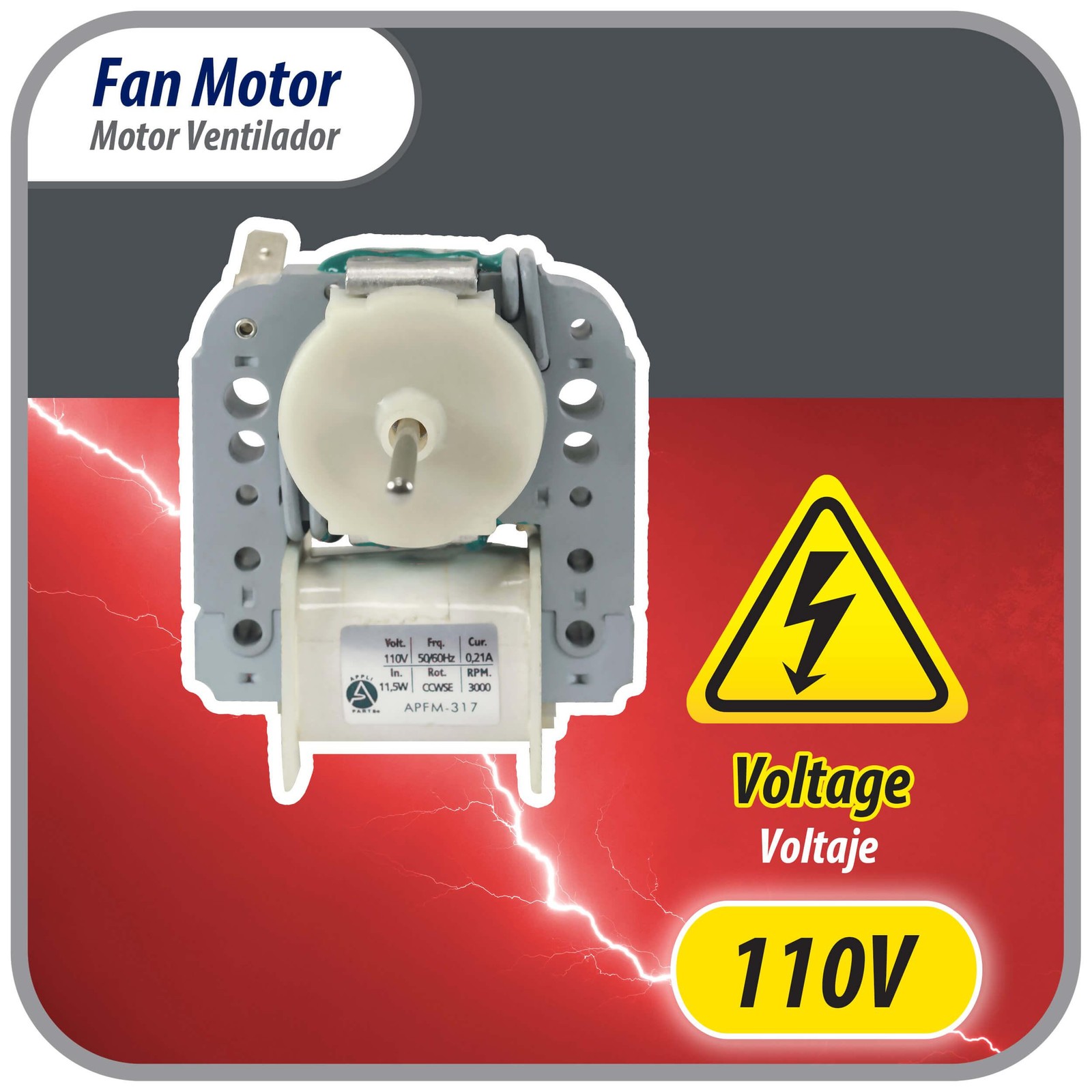 Appli Parts Evaporator Fan Motor replacement for original part numbers WR60X3034
