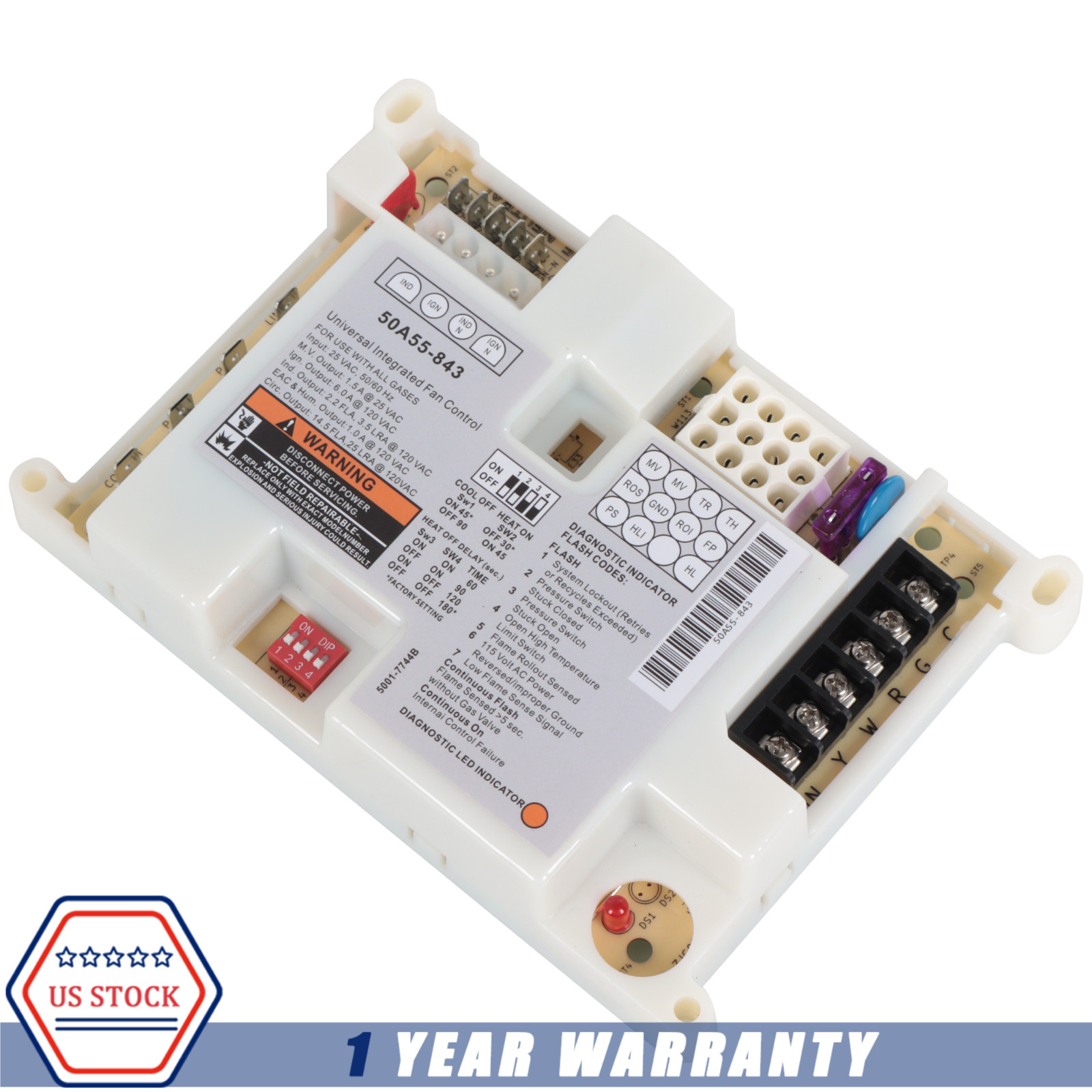 Integrated Furnace Control Board NEW For White Rodgers Lennox 50A55-843
