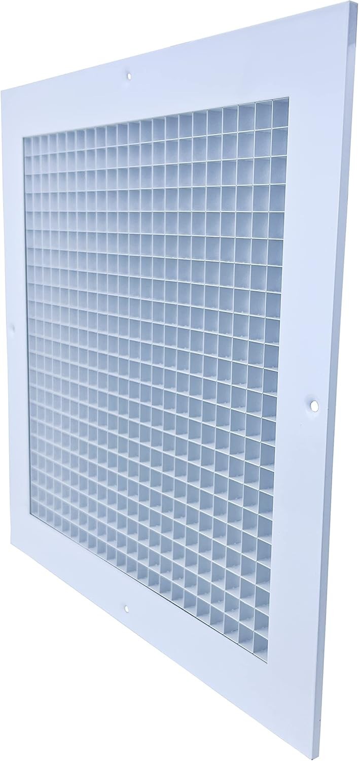 14×30 (Duct Size) Aluminum Eggcrate Return Air Grille, White, HVAC Vent Cover