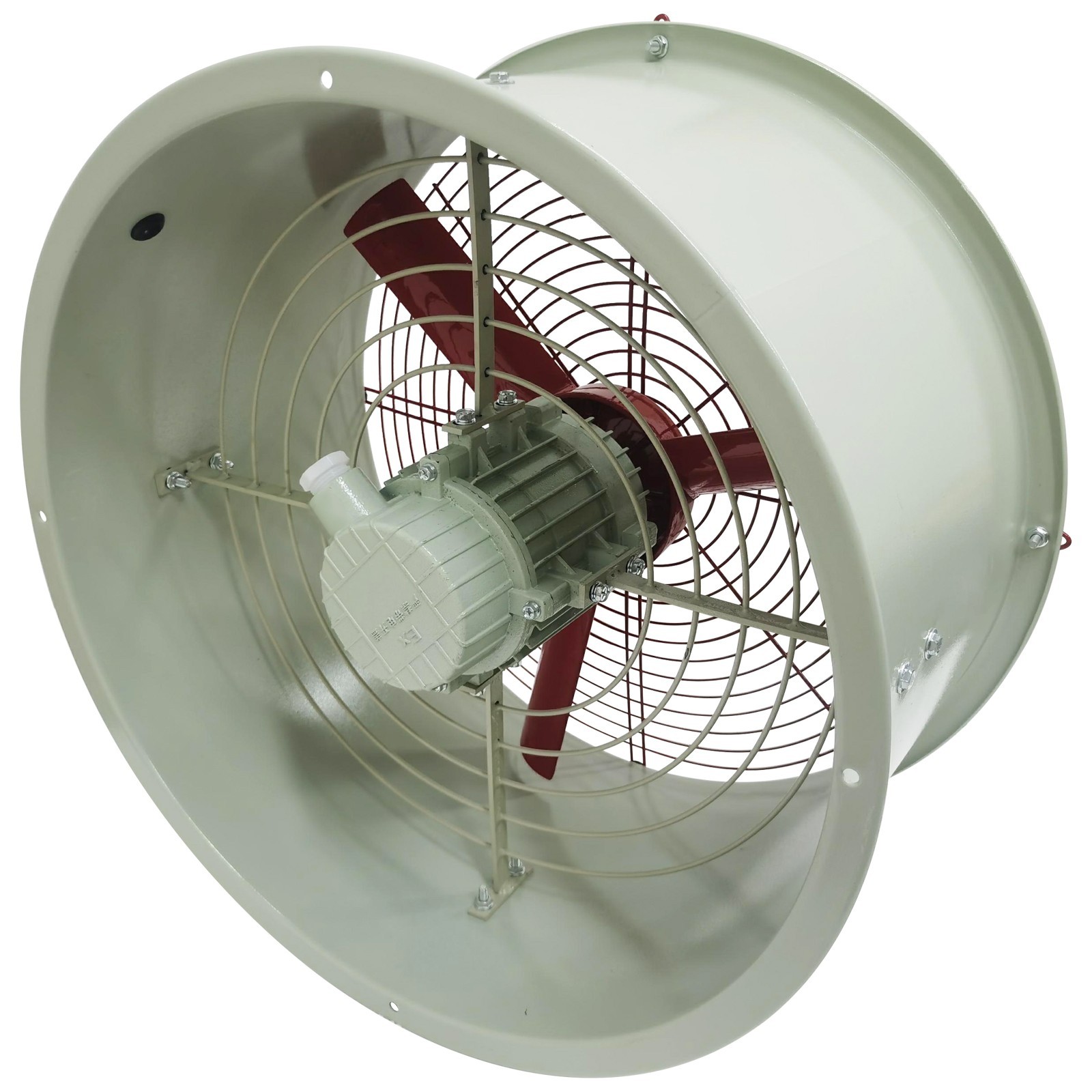 110V 19in Explosion Proof Exhaust Fan 550W Cylinder Pipe Fan Wall Mount Ventilat