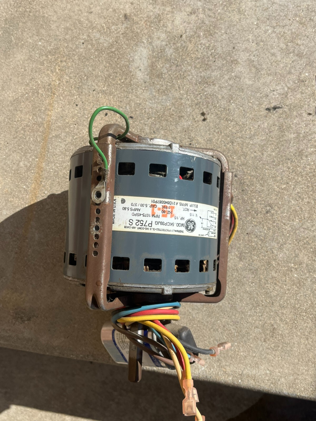 GE Motors 5KCP39JG752S 21D340087P01 1/3HP 115A 1075RPM 4SPEED 5KCP39JG P752S