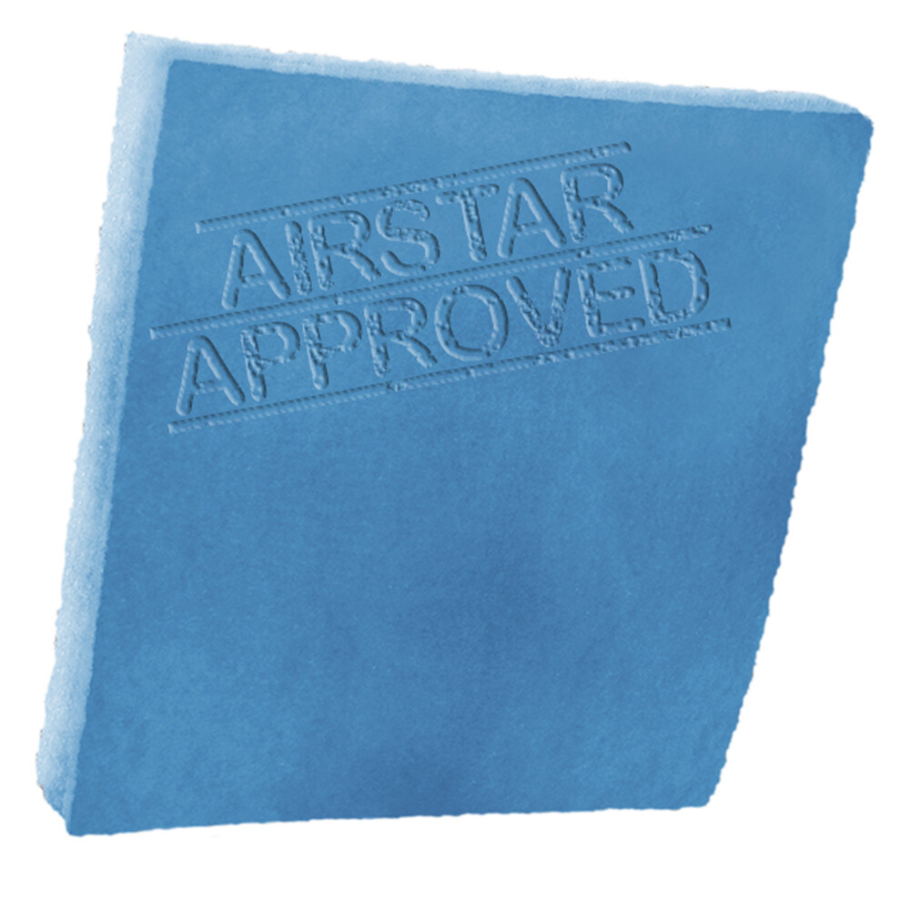 HVAC/Air Filter Media Roll Blue/White MERV6 Polyester Media 1″ x 25″ x 6′