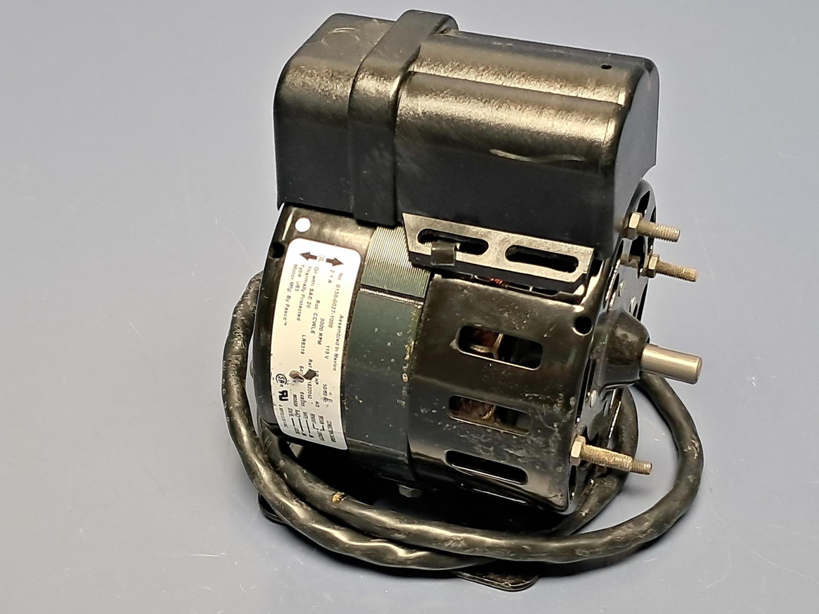 Fasco Motor 0150-0027-1000 3000-RPM 1/8-HP 50/60Hz 1-Phase MOTOR ONLY