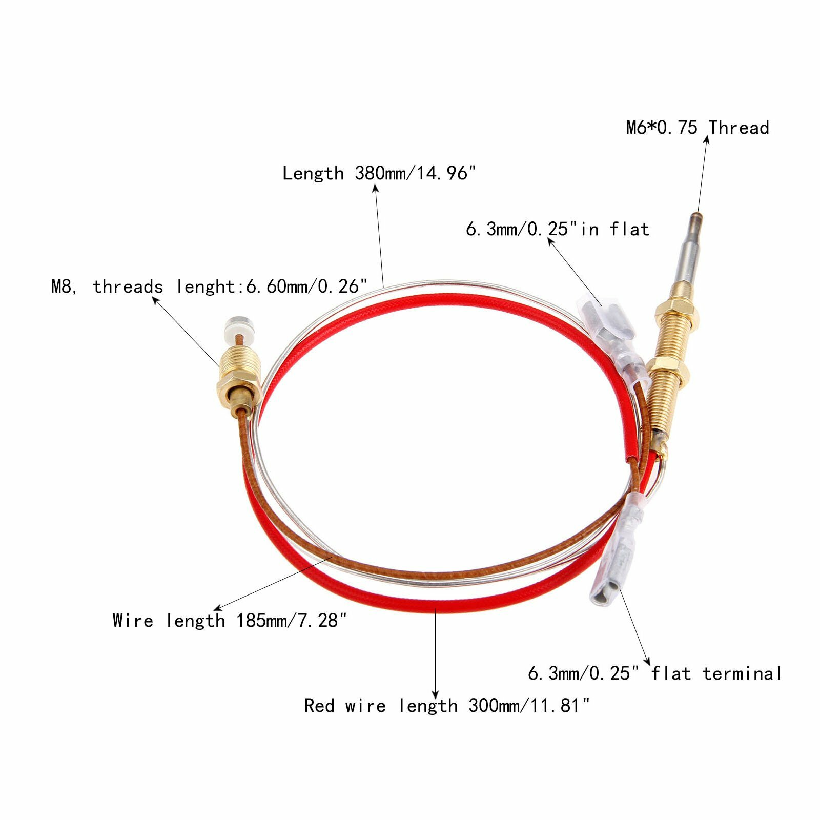Universal Thermocouple 410mm Kit Supply For Heaters Cookers Gas Patio Furnace