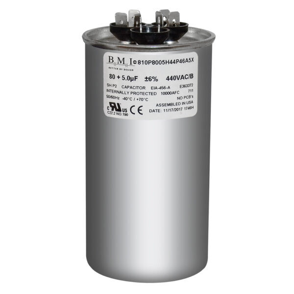 80/5 uf MFD 370 440 VAC Run Capacitor replaces GE Genteq Capcom C3805R C4805R