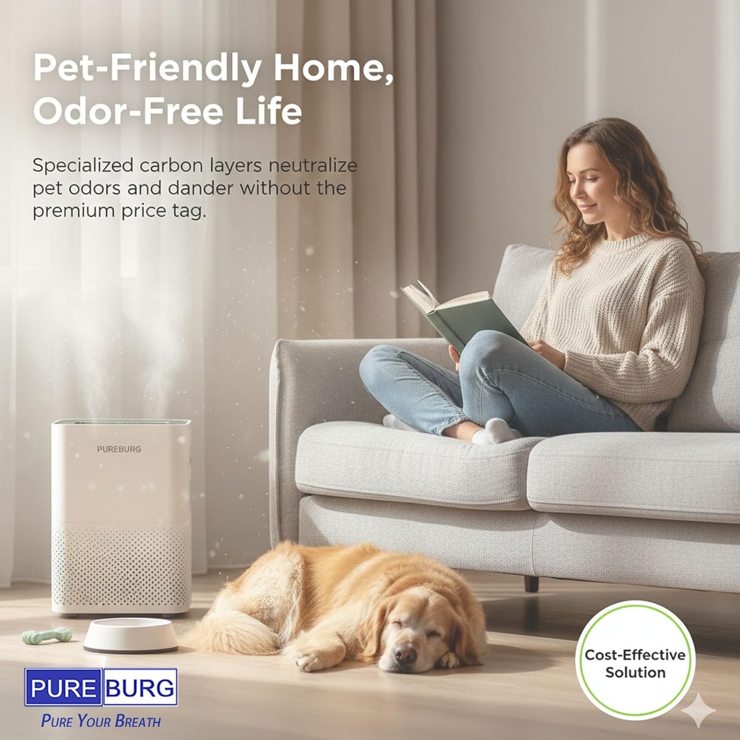 PUREBURG 1-Pack H13 HEPA Filter Fit COSTWAY EP24770US