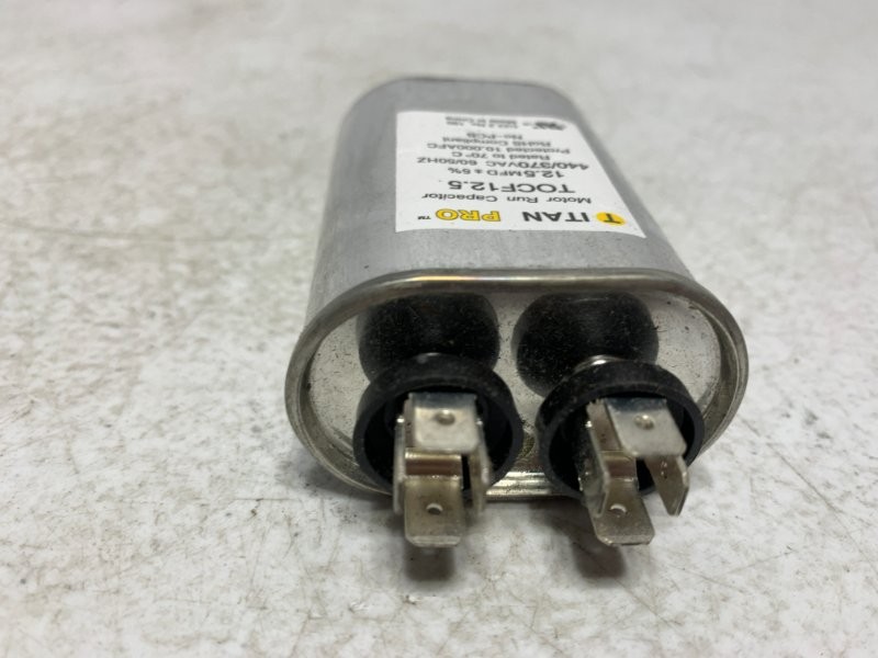 Titan Pro TOCF12.5 Motor Run Capacitor 12.5MFD 440/370VAC Oval