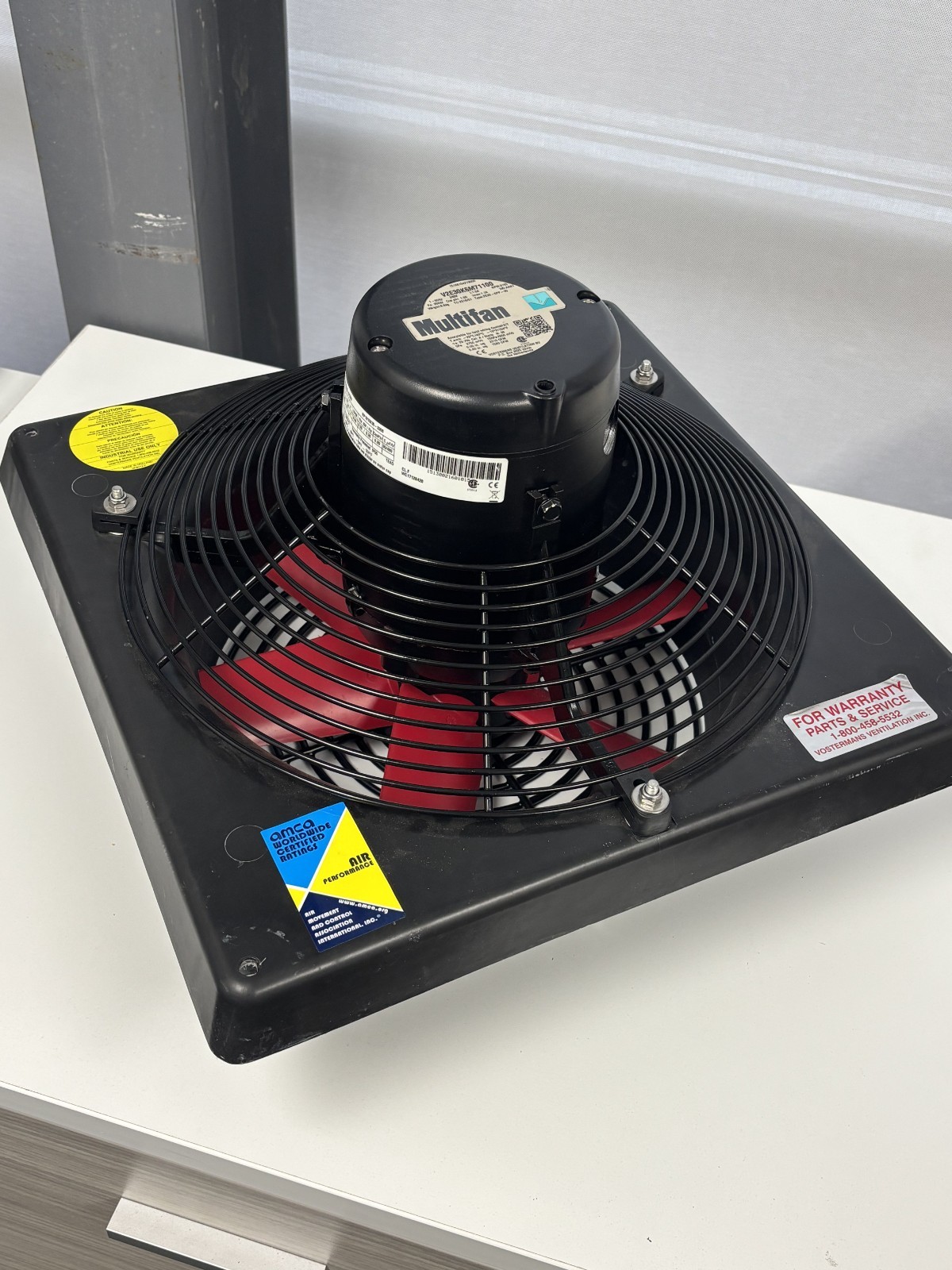 New in Box MULTIFAN V2E30K6M71100 Exhaust Fan, 12″, Single-Phase 240VAC