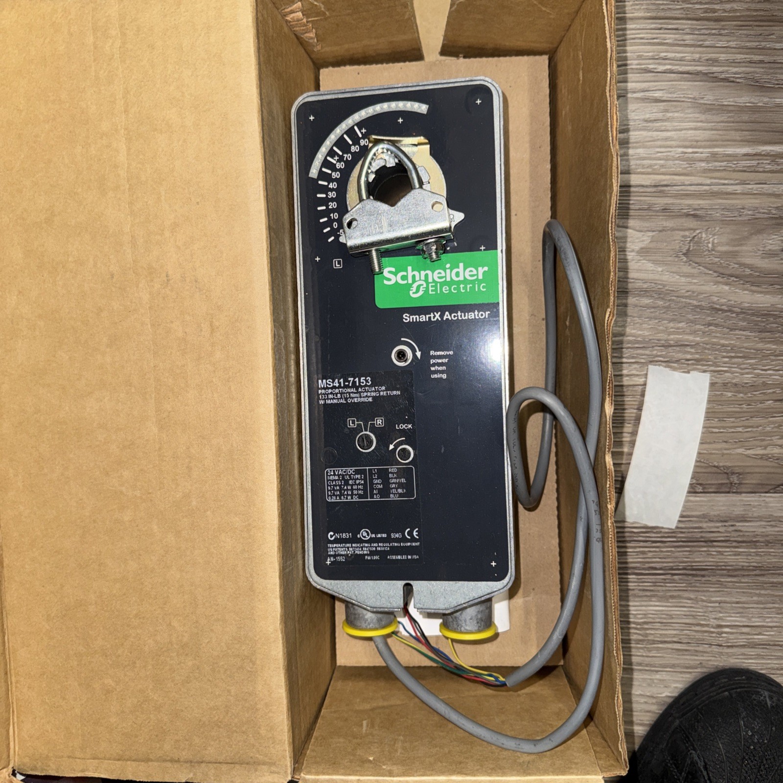 Schneider Electric Ms41-7153 Electric Actuator, 24V, 133 Lb.-In. (M3)