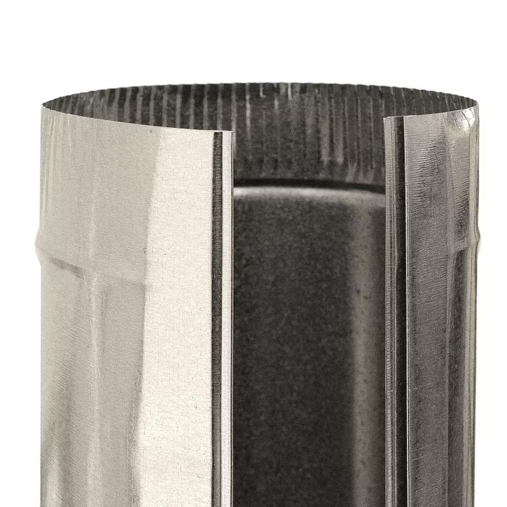 6 In. X 5 Ft. round Metal Duct Pipe