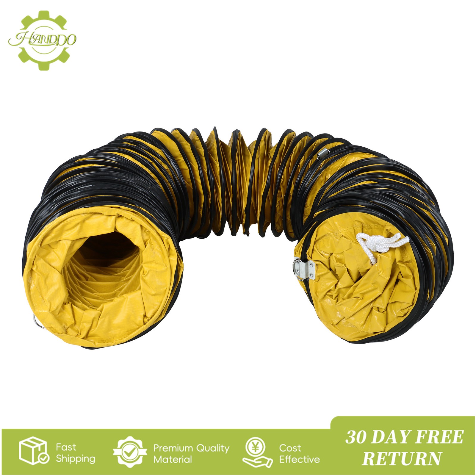 8″×25ft PVC Flexible Duct Hose, HVAC Duct Hosing Flame Retardant for Ventilator