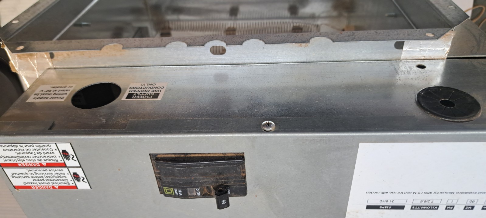 Climatemaster AG Auxiliary Electric Heater Coil 7.2/9.6KW 1P 208/240V AGL10c